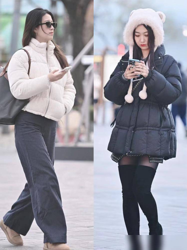 衣、羽绒服齐上阵果然她们最懂冬天！凯发体育赞助被北京街拍“暖到了”大(图3)